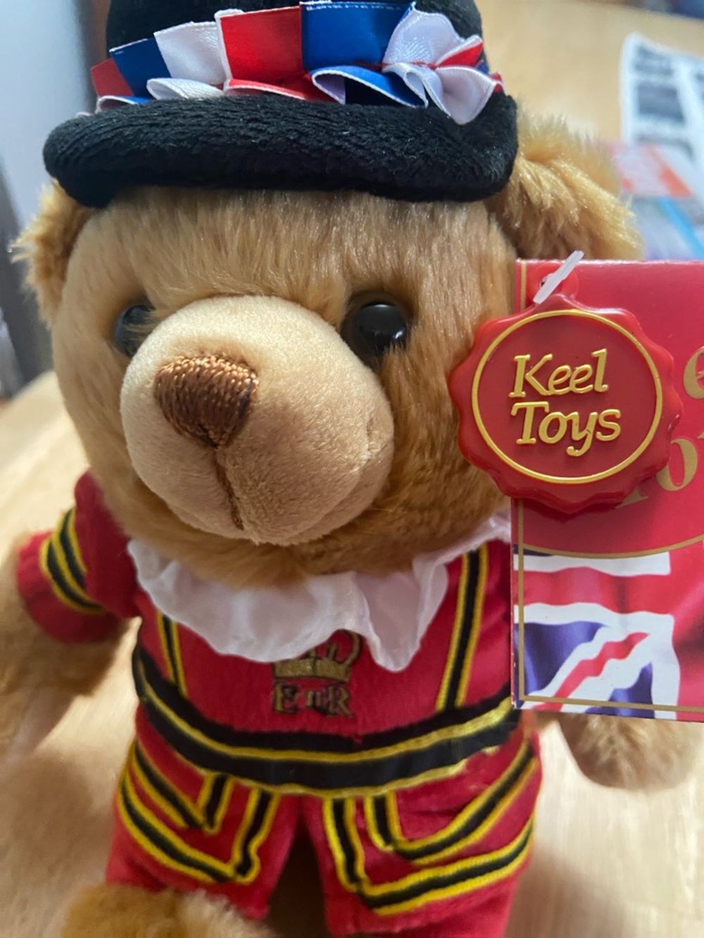 Brown Plush Bear in Red Beefeater Outfit